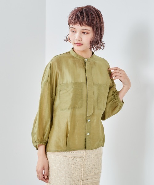 cepo（セポ）の「バックギャザーブラウス（シャツ/ブラウス・レディース・ブラック/グレー/ピンク/グリーン・M）」の8枚目の写真