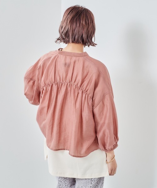 cepo（セポ）の「バックギャザーブラウス（シャツ/ブラウス・レディース・ブラック/グレー/ピンク/グリーン・M）」の15枚目の写真