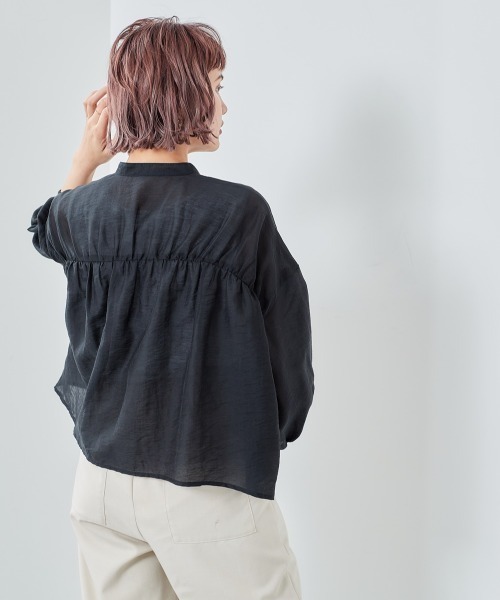 cepo（セポ）の「バックギャザーブラウス（シャツ/ブラウス・レディース・ブラック/グレー/ピンク/グリーン・M）」の21枚目の写真