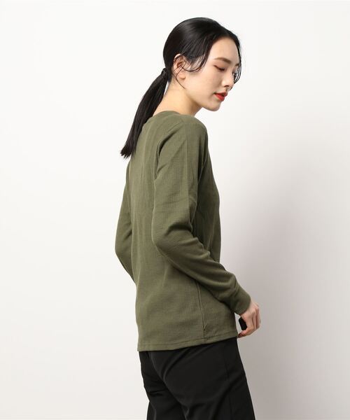 B.I.D.（ビーアイディー）の「《RDS》クルーネック　サーマルロンT（Tシャツ/カットソー・レディース・ホワイト/ブラック/ベージュ/ネイビー/グレー/カーキ/ライトピンク・LARGE/X-LARGE/MEDIUM）」の8枚目の写真