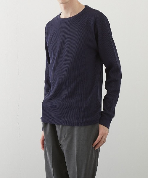 B.I.D.（ビーアイディー）の「《RDS》クルーネック　サーマルロンT（Tシャツ/カットソー・レディース・ホワイト/ブラック/ベージュ/ネイビー/グレー/カーキ/ライトピンク・LARGE/X-LARGE/MEDIUM）」の6枚目の写真