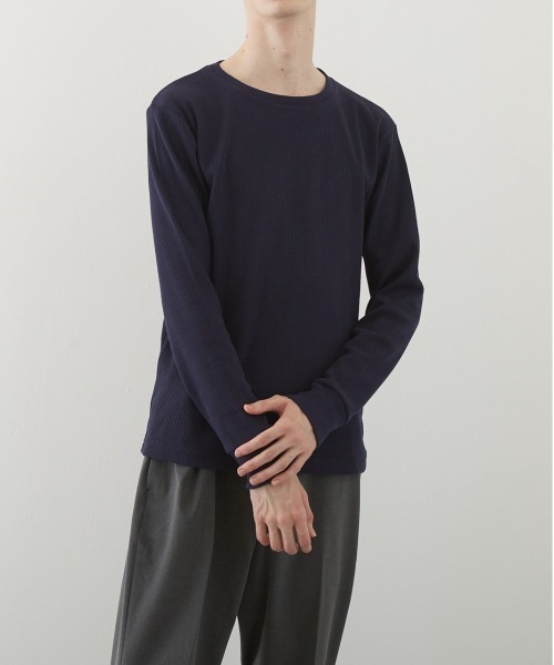 B.I.D.（ビーアイディー）の「《RDS》クルーネック　サーマルロンT（Tシャツ/カットソー・レディース・ホワイト/ブラック/ベージュ/ネイビー/グレー/カーキ/ライトピンク・LARGE/X-LARGE/MEDIUM）」の13枚目の写真