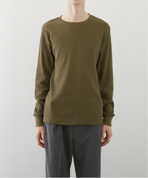 B.I.D.（ビーアイディー）の「《RDS》クルーネック　サーマルロンT（Tシャツ/カットソー・レディース・ホワイト/ブラック/ベージュ/ネイビー/グレー/カーキ/ライトピンク・LARGE/X-LARGE/MEDIUM）」の15枚目の写真