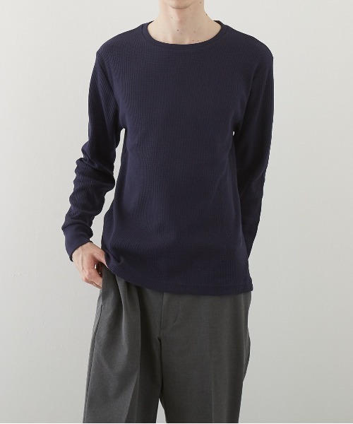 B.I.D.（ビーアイディー）の「《RDS》クルーネック　サーマルロンT（Tシャツ/カットソー・レディース・ホワイト/ブラック/ベージュ/ネイビー/グレー/カーキ/ライトピンク・LARGE/X-LARGE/MEDIUM）」の18枚目の写真