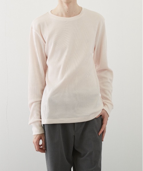 B.I.D.（ビーアイディー）の「《RDS》クルーネック　サーマルロンT（Tシャツ/カットソー・レディース・ホワイト/ブラック/ベージュ/ネイビー/グレー/カーキ/ライトピンク・LARGE/X-LARGE/MEDIUM）」の21枚目の写真