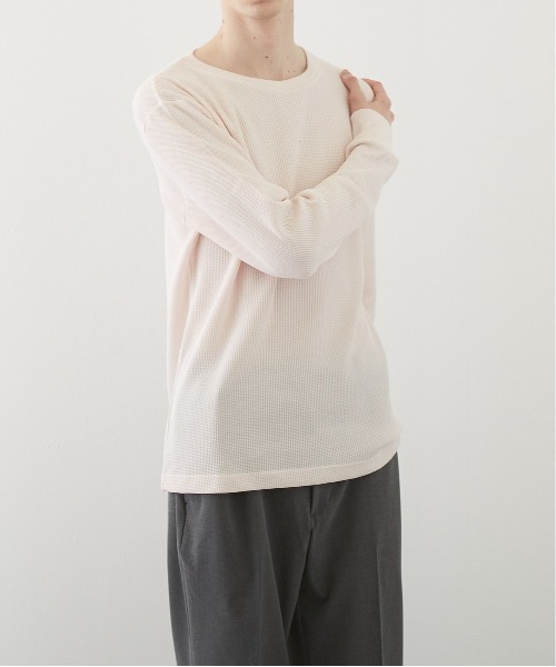 B.I.D.（ビーアイディー）の「《RDS》クルーネック　サーマルロンT（Tシャツ/カットソー・レディース・ホワイト/ブラック/ベージュ/ネイビー/グレー/カーキ/ライトピンク・LARGE/X-LARGE/MEDIUM）」の22枚目の写真