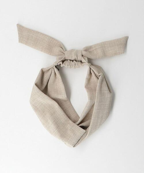 green label relaxing(グリーンレーベルリラクシング)の「CFC フハク ツイストリボン ターバン(ヘアバンド・レディース・ブラック/ベージュ・FREE)」の9枚目の写真