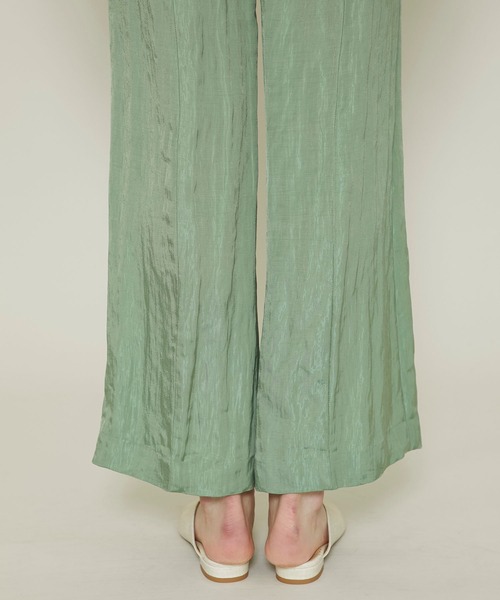 muller of yoshiokubo(ミュラーオブヨシオクボ)の「【muller of yoshiokubo(ミュラーオブヨシオクボ)】Luster straight pants/ラスターストレートパンツ MLS21409(その他パンツ・レディース・イエロー/グリーン・36/38)」の15枚目の写真