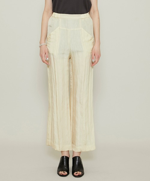 muller of yoshiokubo(ミュラーオブヨシオクボ)の「【muller of yoshiokubo(ミュラーオブヨシオクボ)】Luster straight pants/ラスターストレートパンツ MLS21409(その他パンツ・レディース・イエロー/グリーン・36/38)」の10枚目の写真
