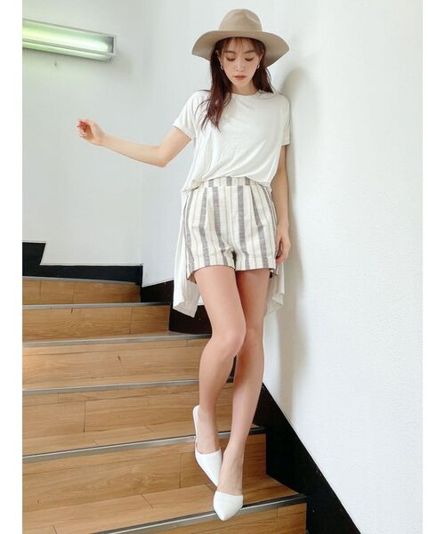 GYDA（ジェイダ）の「【セットアップ着用可】ハイウエストロールアップショートパンツ（その他パンツ・レディース・その他1/カーキ/アイボリー・FREE）」の10枚目の写真