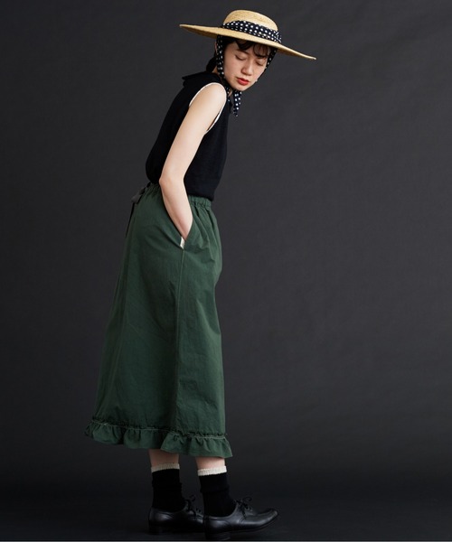 Malle（マル）の「malle ラミー/コットン　衿レース編み　ノースリプルオーバー（ニット/セーター・レディース・ライトグレー/ブラック/ベージュ・FREE）」の17枚目の写真