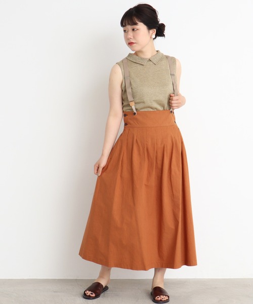 Malle（マル）の「malle ラミー/コットン　衿レース編み　ノースリプルオーバー（ニット/セーター・レディース・ライトグレー/ブラック/ベージュ・FREE）」の12枚目の写真