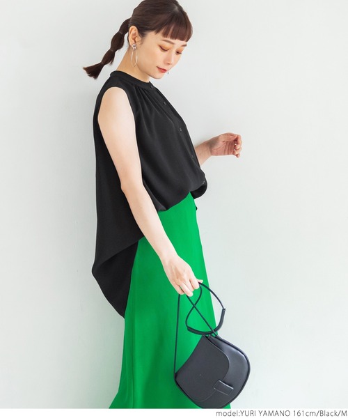 coca(coca)(コカ)の「エステルクロスノースリーブブラウス(シャツ/ブラウス・レディース・ホワイト/ライトブルー/ブラック・M/L)」の15枚目の写真