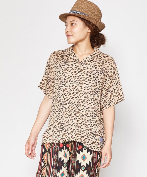 チャイハネ（チャイハネ）の「【チャイハネ】ジャングルシャツ（シャツ/ブラウス・レディース・ホワイト/ベージュ/ネイビー/ブラウン/グリーン/マスタード/グレー/カーキ/ライトブラウン・FREE）」の5枚目の写真