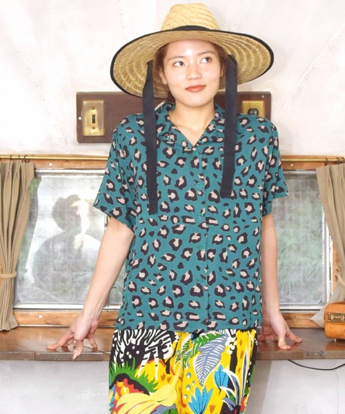 チャイハネ（チャイハネ）の「【チャイハネ】ジャングルシャツ（シャツ/ブラウス・レディース・ホワイト/ベージュ/ネイビー/ブラウン/グリーン/マスタード/グレー/カーキ/ライトブラウン・FREE）」の11枚目の写真