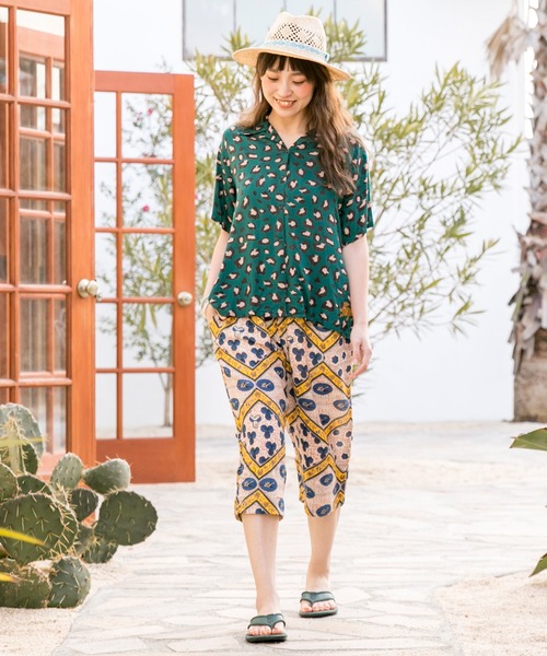 チャイハネ（チャイハネ）の「【チャイハネ】ジャングルシャツ（シャツ/ブラウス・レディース・ホワイト/ベージュ/ネイビー/ブラウン/グリーン/マスタード/グレー/カーキ/ライトブラウン・FREE）」の13枚目の写真