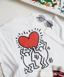 キース・ヘリング 両面プリント 半袖 Tシャツ ストリート アート 芸術 Keith Haring tシャツ 「Keith Haring」アートプリント SS T
