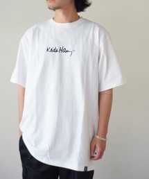 キース・ヘリング 両面プリント 半袖 Tシャツ ストリート アート 芸術 Keith Haring tシャツ 「Keith Haring」アートプリント SS T