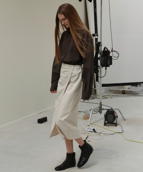 Moia(モイア)の「【Moia】WRAP SKIRT / モイア コットン リネン ラップ スカート(スカート・レディース・アイボリー・SMALL/MEDIUM)」の7枚目の写真