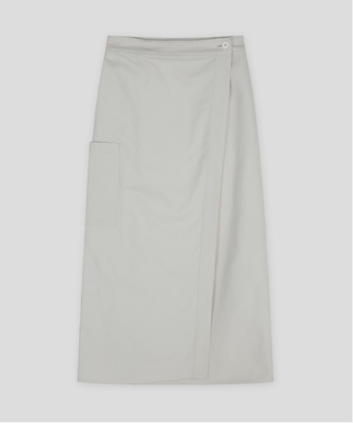 Moia(モイア)の「【Moia】WRAP SKIRT / モイア コットン リネン ラップ スカート(スカート・レディース・アイボリー・SMALL/MEDIUM)」の2枚目の写真