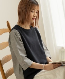 BEAMS HEART | BEAMS HEART / ワッフル×ストライプ プルオーバー(Tシャツ/カットソー)
