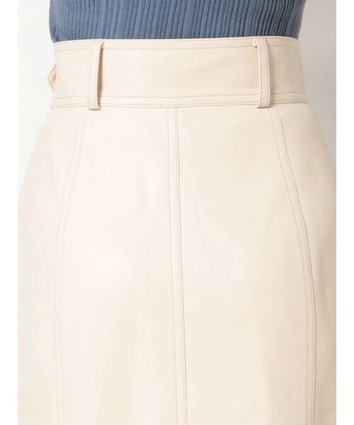 MERCURYDUO(マーキュリーデュオ)の「フェイクレザータイトロングスカート(スカート・レディース・アイボリー/ベージュ・SMALL/MEDIUM)」の9枚目の写真