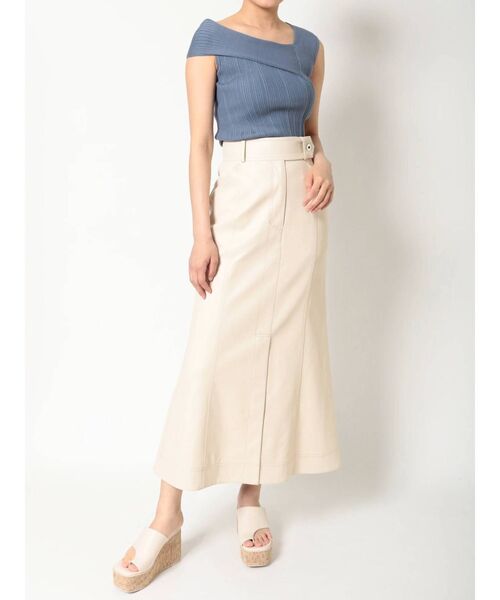 MERCURYDUO(マーキュリーデュオ)の「フェイクレザータイトロングスカート(スカート・レディース・アイボリー/ベージュ・SMALL/MEDIUM)」の22枚目の写真