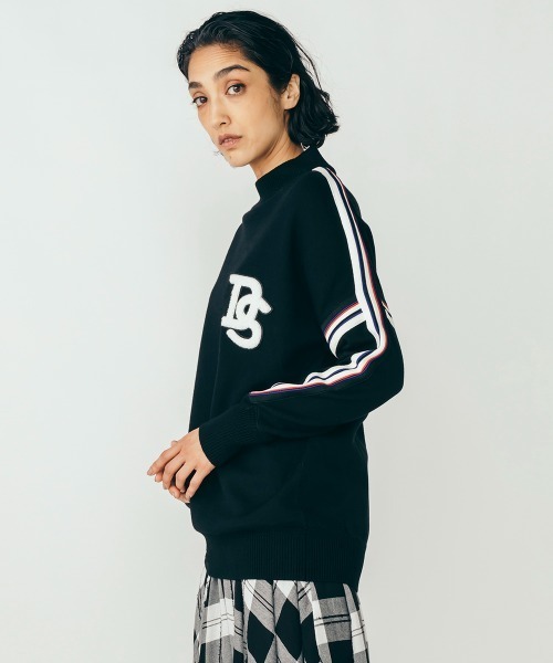 DOUBLE STANDARD CLOTHING（ダブルスタンダードクロージング）の「接結編みワッペンニット（ニット/セーター・レディース・ブラック/グレー/オレンジ・FREE）」の9枚目の写真