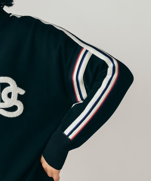 DOUBLE STANDARD CLOTHING（ダブルスタンダードクロージング）の「接結編みワッペンニット（ニット/セーター・レディース・ブラック/グレー/オレンジ・FREE）」の4枚目の写真