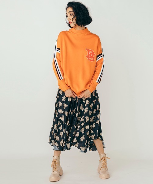 DOUBLE STANDARD CLOTHING（ダブルスタンダードクロージング）の「接結編みワッペンニット（ニット/セーター・レディース・ブラック/グレー/オレンジ・FREE）」の17枚目の写真