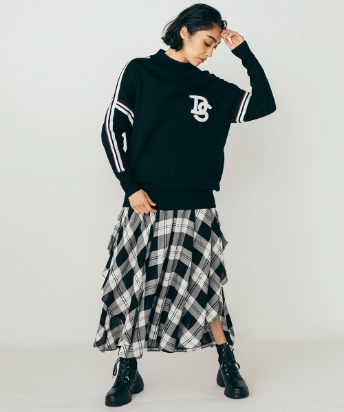 DOUBLE STANDARD CLOTHING（ダブルスタンダードクロージング）の「接結編みワッペンニット（ニット/セーター・レディース・ブラック/グレー/オレンジ・FREE）」の13枚目の写真