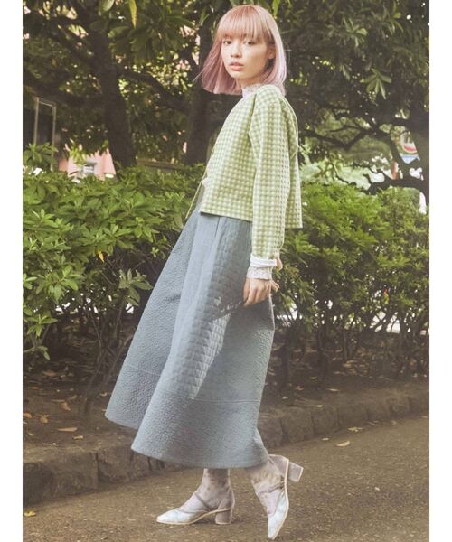 merry jenny（メリージェニー）の「ギンガムスナップカーディガン（カーディガン/ボレロ・レディース・ブラック/グリーン・FREE）」の17枚目の写真