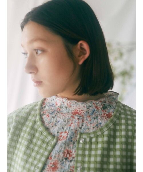 merry jenny（メリージェニー）の「ギンガムスナップカーディガン（カーディガン/ボレロ・レディース・ブラック/グリーン・FREE）」の19枚目の写真