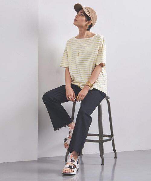 UNITED ARROWS（ユナイテッドアローズ）の「UWSC ボーダー ショートスリーブ カットソー◆（Tシャツ/カットソー・レディース・ブラック/イエロー/ロイヤルブルー・FREE）」の6枚目の写真