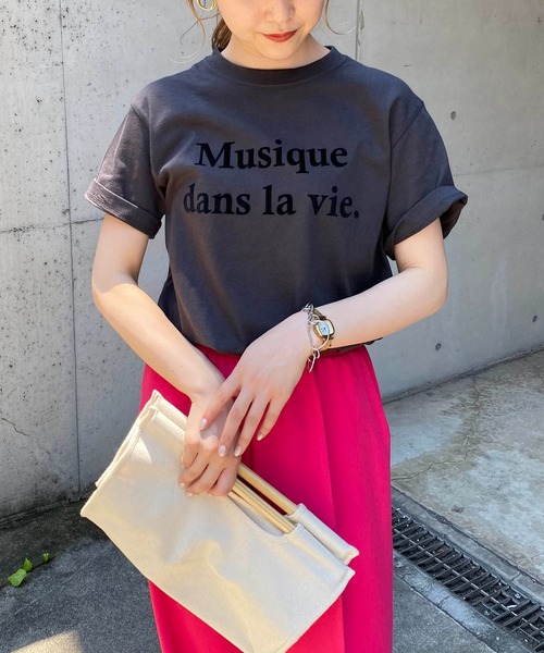 CAPRICIEUX LE'MAGE(カプリシューレマージュ)の「<新色追加>Musique Tシャツ(Tシャツ/カットソー・レディース・チャコールグレー/グレイッシュベージュ/ホワイト/ライトグレー/ホワイト系その他2・FREE)」の21枚目の写真