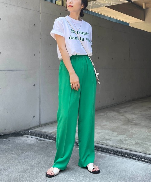 CAPRICIEUX LE'MAGE(カプリシューレマージュ)の「<新色追加>Musique Tシャツ(Tシャツ/カットソー・レディース・チャコールグレー/グレイッシュベージュ/ホワイト/ライトグレー/ホワイト系その他2・FREE)」の13枚目の写真