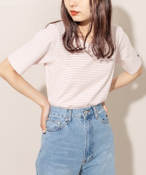 mline（エムライン）の「[mline] WEB限定 チビTシャツ（Tシャツ/カットソー・レディース・チャコールグレー/ブラック/オフホワイト/ピンク/ライム・FREE）」の5枚目の写真