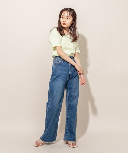 mline（エムライン）の「[mline] WEB限定 チビTシャツ（Tシャツ/カットソー・レディース・チャコールグレー/ブラック/オフホワイト/ピンク/ライム・FREE）」の10枚目の写真