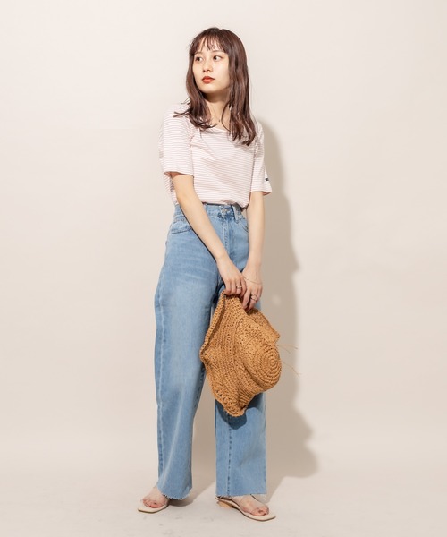 mline（エムライン）の「[mline] WEB限定 チビTシャツ（Tシャツ/カットソー・レディース・チャコールグレー/ブラック/オフホワイト/ピンク/ライム・FREE）」の14枚目の写真