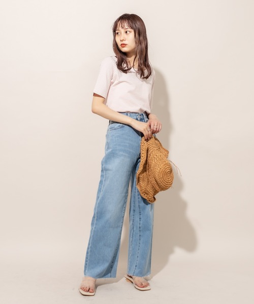 mline（エムライン）の「[mline] WEB限定 チビTシャツ（Tシャツ/カットソー・レディース・チャコールグレー/ブラック/オフホワイト/ピンク/ライム・FREE）」の16枚目の写真