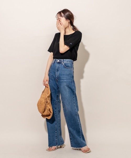 mline（エムライン）の「[mline] WEB限定 チビTシャツ（Tシャツ/カットソー・レディース・チャコールグレー/ブラック/オフホワイト/ピンク/ライム・FREE）」の17枚目の写真