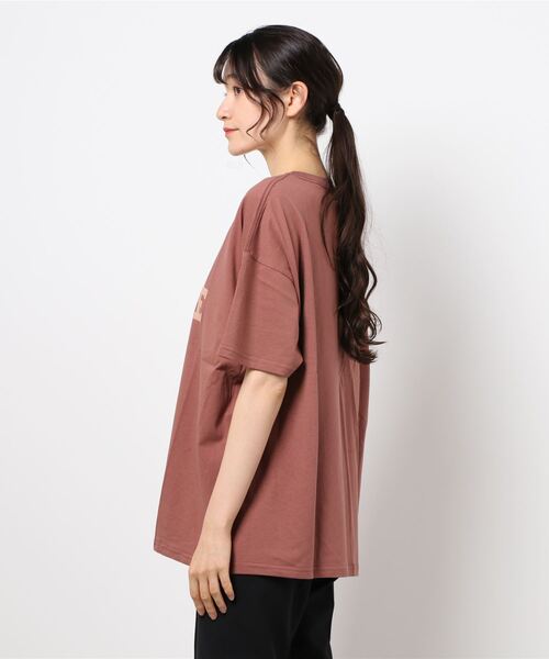 Samansa Mos2（サマンサ モスモス）の「ロゴプリントTシャツ（Tシャツ/カットソー・レディース・ブラウン/キナリ/ミント/オフホワイト/チャコール/ベージュ・ﾌﾘ-）」の8枚目の写真