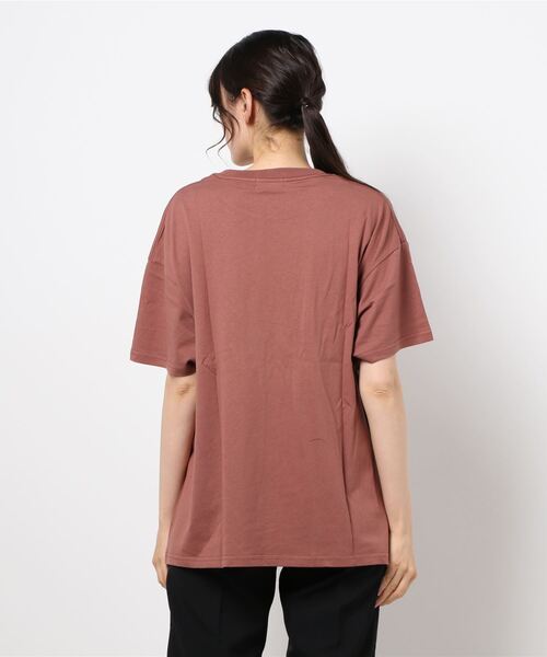 Samansa Mos2（サマンサ モスモス）の「ロゴプリントTシャツ（Tシャツ/カットソー・レディース・ブラウン/キナリ/ミント/オフホワイト/チャコール/ベージュ・ﾌﾘ-）」の7枚目の写真