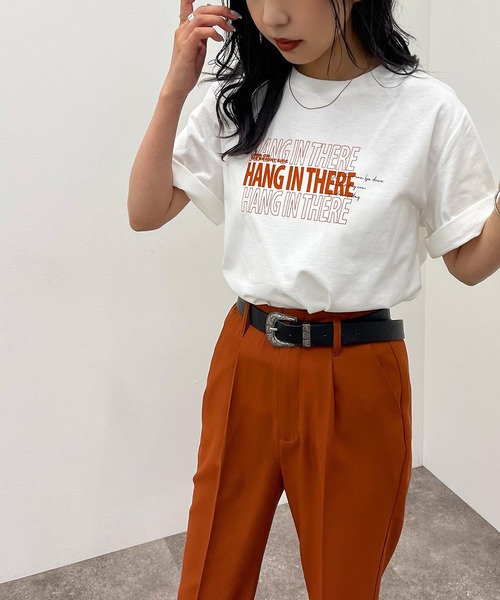 apres jour mignon（アプレジュールミニョン）の「シュエットサイズアソートＴシャツ２【ZOZOTOWN限定アイテム】（Tシャツ/カットソー・レディース・オフホワイト/ブラック系その他2/ホワイト系その他2/ブラック/グリーン/ブラック系その他/パープル/ホワイト系その他3・フリー/X-LARGE）」の2枚目の写真