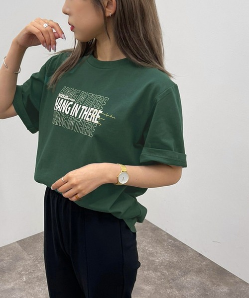 apres jour mignon（アプレジュールミニョン）の「シュエットサイズアソートＴシャツ２【ZOZOTOWN限定アイテム】（Tシャツ/カットソー・レディース・オフホワイト/ブラック系その他2/ホワイト系その他2/ブラック/グリーン/ブラック系その他/パープル/ホワイト系その他3・フリー/X-LARGE）」の7枚目の写真