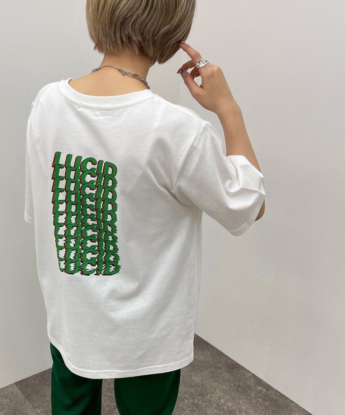 apres jour mignon（アプレジュールミニョン）の「シュエットサイズアソートＴシャツ２【ZOZOTOWN限定アイテム】（Tシャツ/カットソー・レディース・オフホワイト/ブラック系その他2/ホワイト系その他2/ブラック/グリーン/ブラック系その他/パープル/ホワイト系その他3・フリー/X-LARGE）」の4枚目の写真