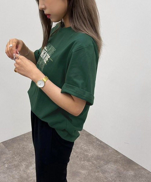 apres jour mignon（アプレジュールミニョン）の「シュエットサイズアソートＴシャツ２【ZOZOTOWN限定アイテム】（Tシャツ/カットソー・レディース・オフホワイト/ブラック系その他2/ホワイト系その他2/ブラック/グリーン/ブラック系その他/パープル/ホワイト系その他3・フリー/X-LARGE）」の16枚目の写真