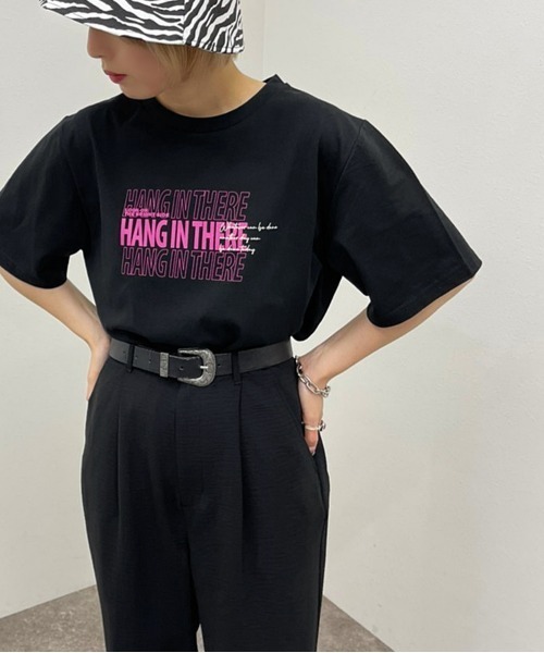 apres jour mignon（アプレジュールミニョン）の「シュエットサイズアソートＴシャツ２【ZOZOTOWN限定アイテム】（Tシャツ/カットソー・レディース・オフホワイト/ブラック系その他2/ホワイト系その他2/ブラック/グリーン/ブラック系その他/パープル/ホワイト系その他3・フリー/X-LARGE）」の10枚目の写真