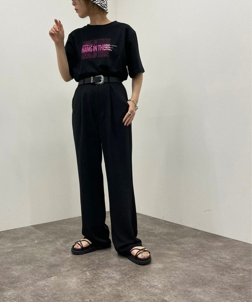 apres jour mignon（アプレジュールミニョン）の「シュエットサイズアソートＴシャツ２【ZOZOTOWN限定アイテム】（Tシャツ/カットソー・レディース・オフホワイト/ブラック系その他2/ホワイト系その他2/ブラック/グリーン/ブラック系その他/パープル/ホワイト系その他3・フリー/X-LARGE）」の13枚目の写真