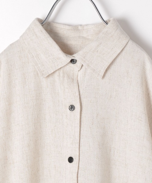 JEANASIS(ジーナシス)の「【KIDS】リネンレギュラーシャツSS/215269(シャツ/ブラウス・キッズ・チャコールグレー/アイボリー/マスタード・120/140)」の5枚目の写真